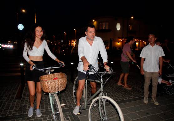 Matteo Salvini ieri sera a Cervia (Fotoservizio Massimo Fiorentini)