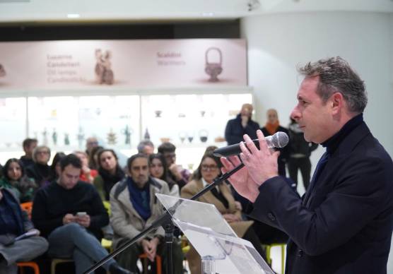 Massimo Isola ieri sera al Mic per l’annuncio ufficiale della sua ricandidatura