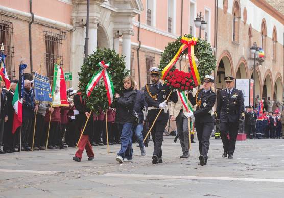 Una cerimonia per il 25 aprile dello scorso anno con l’Anpi a Ravenna (Fiorentini)