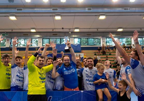 L’esultanza di Faenza per la promozione in A Silver conquistata a Chieti