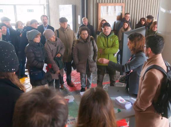 L’incontro di oggi con i cittadini a Palazzo di Giustizia (Foto Massimo Fiorentini)