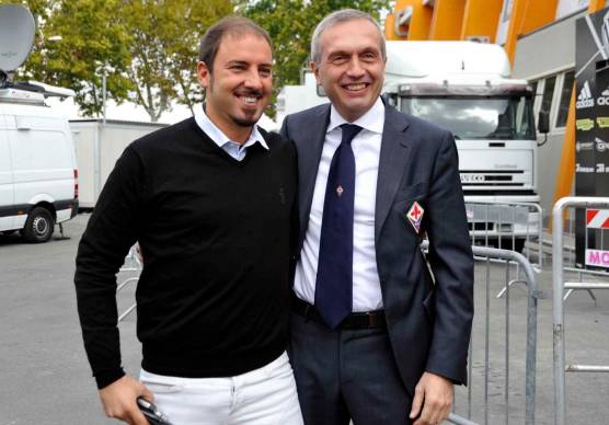 Sandro Mencucci ai tempi in cui era amministratore delegato della Fiorentina insieme ad Igor Campedelli al Dino Manuzzi (Zanotti)
