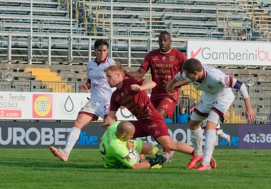 Giacomo Venturi esce con successo durante Ravenna-Arezzo della scorsa stagione