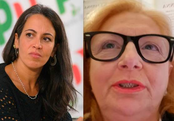 Da sinistra, la senatrice Pd Ouidad Bakkali e la consigliera comunale di Fratelli d’Italia Anna Greco