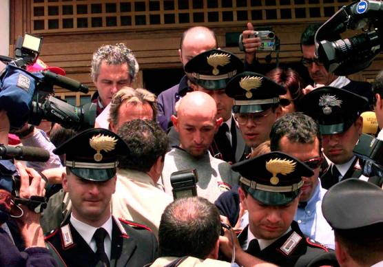 Marco Pantani il 5 giugno 1999, quando fu escluso dal Giro a Madonna di Campiglio per ematocrito fuori norma
