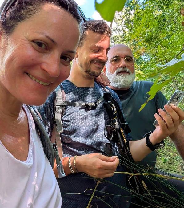Riunione di giunta nel bosco in collegamento con il segretario comunale