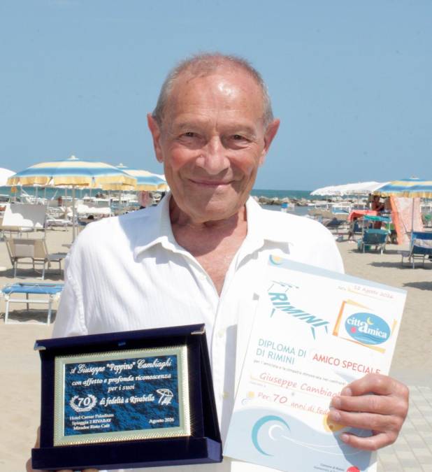 Giuseppe Cambiaghi, per tutti Peppino, fedelissimo turista di Rivabella