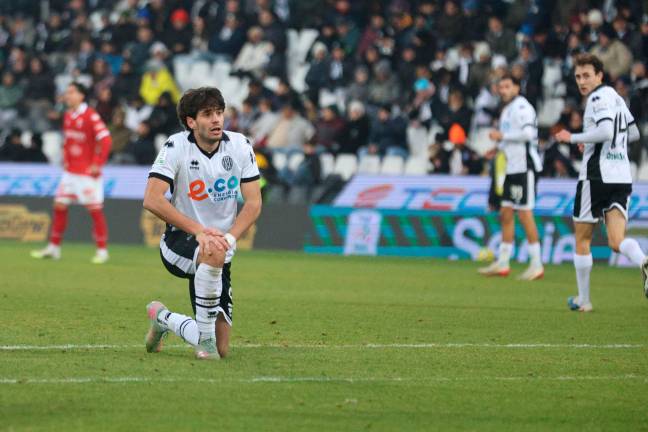 Christian Shpendi durante Cesena-Bari (Zanotti)