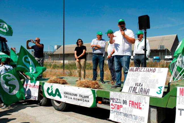 Ravenna, prezzi del grano in picchiata: flash mob dei produttori al porto - Gallery