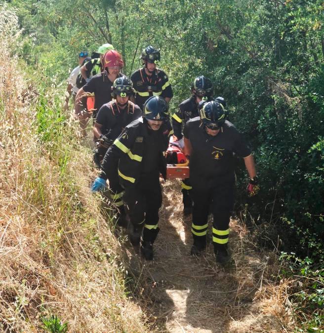 Santarcangelo, rovinosa caduta in bici sul sentiero: ragazzino di 13 anni in ospedale con l’elimedica - Gallery