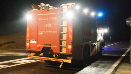 Sul posto è intervenuta la Sezione Antincendio della Polizia Civile