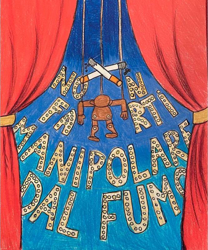 Il manifesto ideato e disegnato da Ilenia Cruciano, studentessa della classe 2°E del plesso Zangheri, con la supervisione della professoressa Paola Mercatali