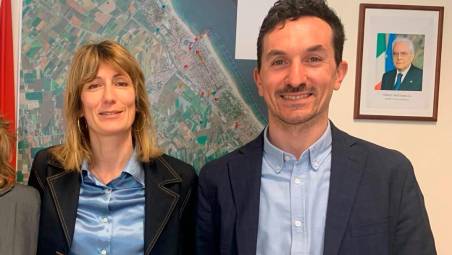 Il sindaco Matteo Gozzoli con la dirigente Chiara Benaglia