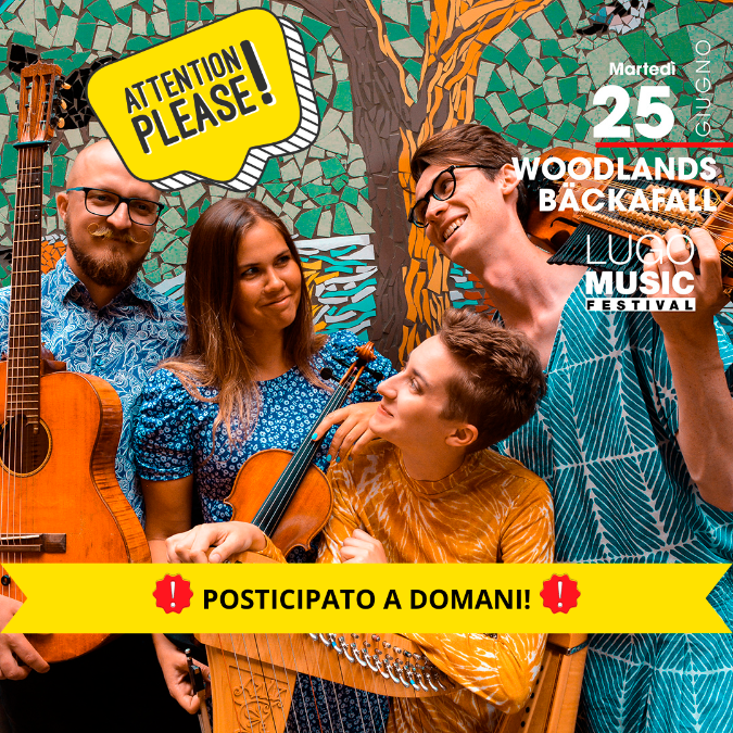 Sant’Agata sul Santerno: Woodland Backafall: concerto rinviato al 26 giugno