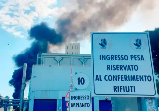 L’incendio di domenica al termovalorizzatore di Raibano (Migliorini)