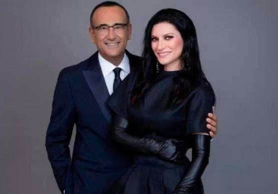 Carlo Conti e Laura Pausini