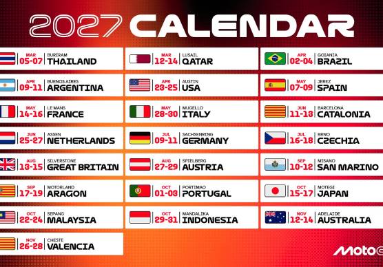 MotoGp, ecco il calendario del 2027: appuntamento a Misano Adriatico dal 10 al 12 settembre
