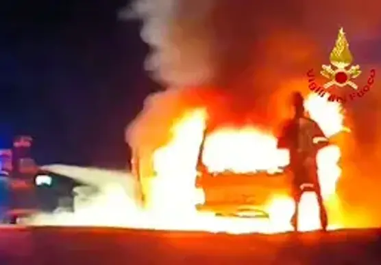 Cesena, pulmino a fuoco e vegetazione in fiamme: scongiurato l’incendio nel bosco VIDEO