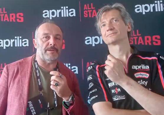 Massimo Rivola, la caduta all’Aprilia All Stars di Misano e l’attesa per Martin: «Lo aspettiamo per crescere ancora» VIDEO