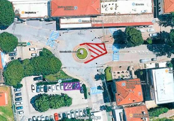 La perdita all’altezza della rotonda della stazione