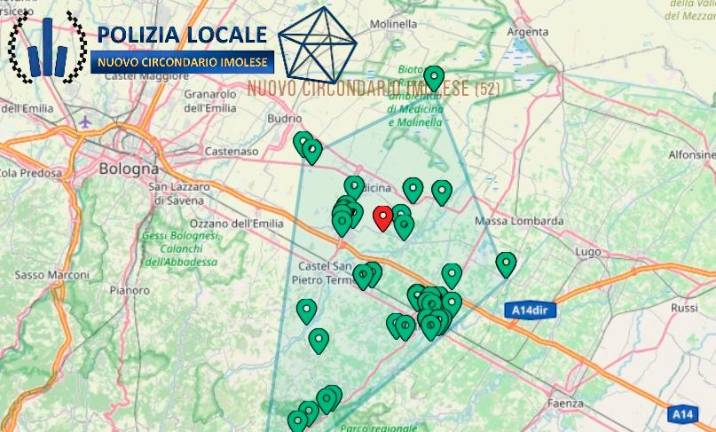 La mappa dei varchi targa system sul territorio imolese
