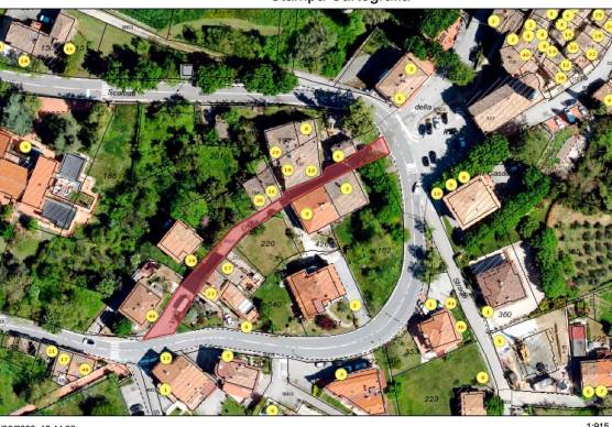 Uno dei progetti per il castello di Montegiardino