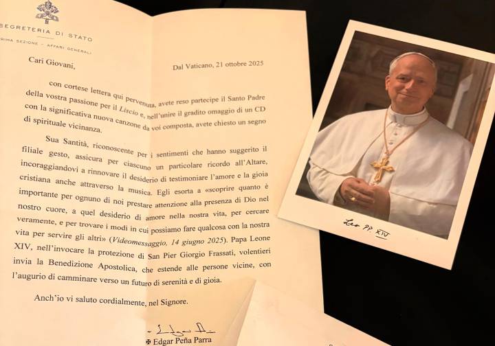 Papa Leone XIV ringrazia e benedice i Santa Balera