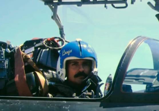 Alberto Biagetti sul suo F-104 Starfighter. L’allora 33enne riuscì a salvarsi nel tragico incidente