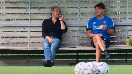 Il direttore sportivo Filippo Fusco e il tecnico Michele Mignani foto zanotti