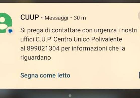 L’Ausl: attenzione alle truffe via Sms