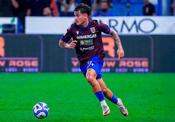 L’esterno offensivo Matteo Maggio con la maglia della Reggiana