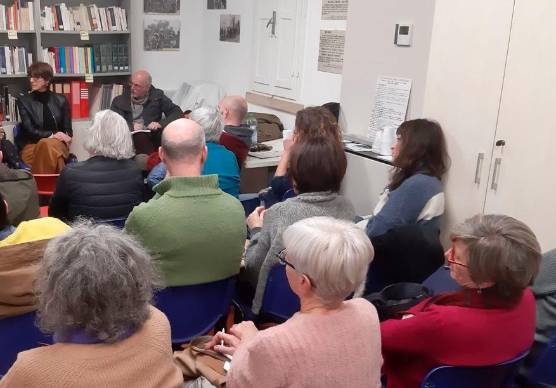 Un momento dell’incontro dedicato alla Palestina nella saletta Anpi