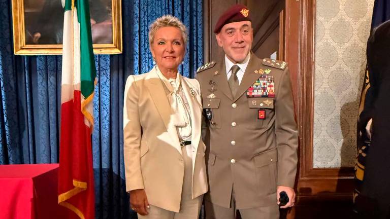 Lucia Magnani con il generale Carmine Masiello