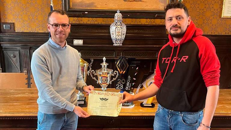 Il vice sindaco e assessore allo sport Federico Vaccarini con Luca Franca