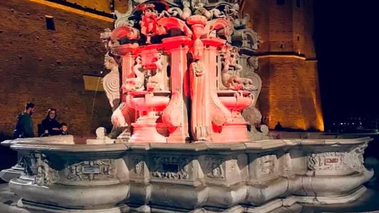 Cesena, la fontana Masini si illuminerà per la Giornata Mondiale della Sclerosi Multipla