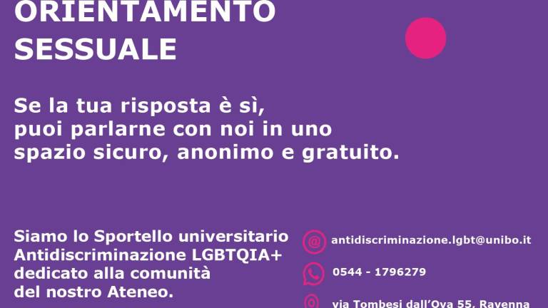 Ravenna, arriva lo sportello contro le discriminazioni di genere od orientamento sessuale