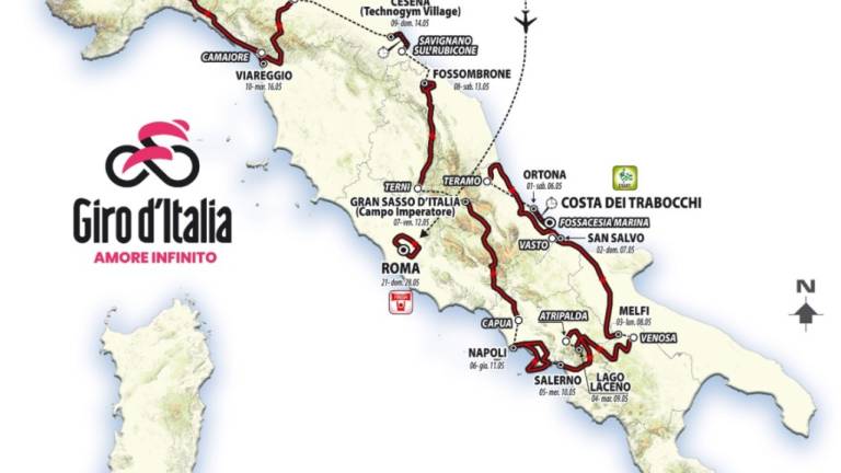 Giro d'Italia, ufficiale la crono targata Technogym del 14 maggio