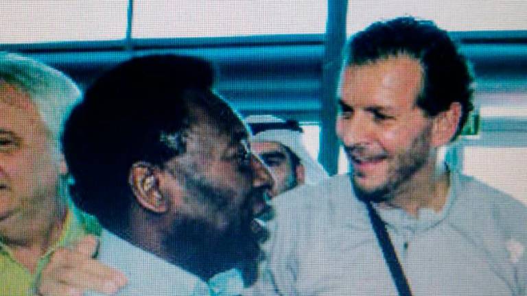 Roberto Landi con il grande Pelè