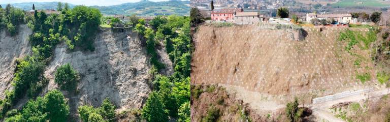 La panoramica di Roversano prima e dopo l’intervento