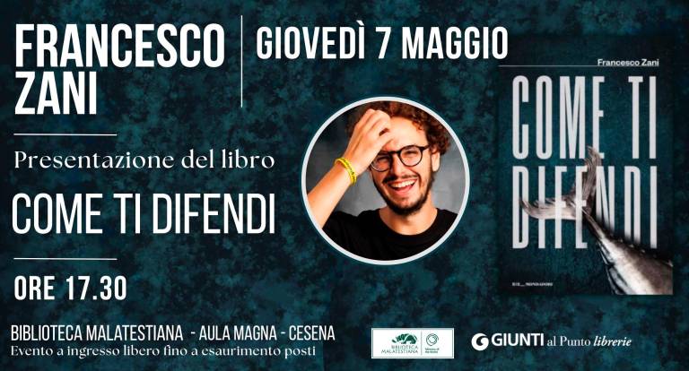 Cesena, Francesco Zani presenta il suo nuovo libro alla Malatestiana giovedì 7 maggio