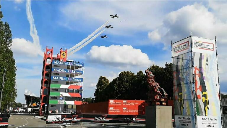 Imola, le prove delle Frecce Tricolori all'Autodromo