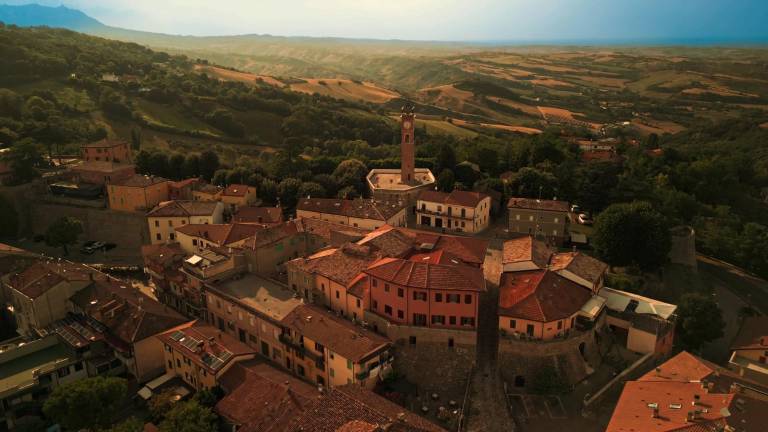 Montescudo vista dall’alto