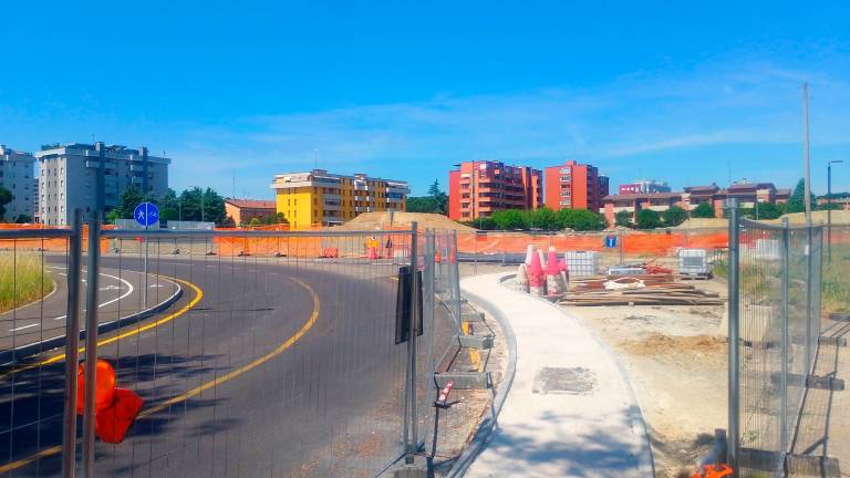 Il cantiere allestito per i lavori (foto mmph)