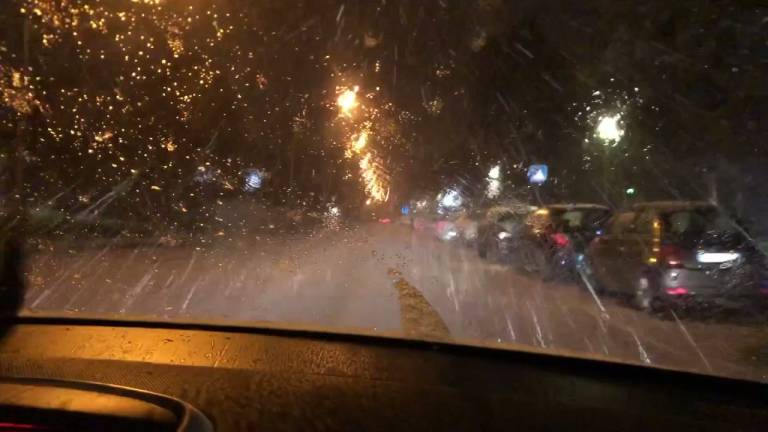 Cesena, meteo pazzo: tuoni, lampi e breve bufera di pioggia mista a neve