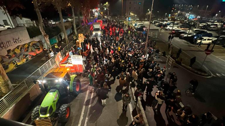 Un momento del corteo