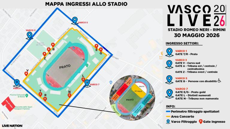Vasco Rossi, guida ai concerti di Rimini, dai parcheggi ai mezzi pubblici