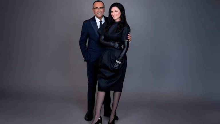 Carlo Conti e Laura Pausini