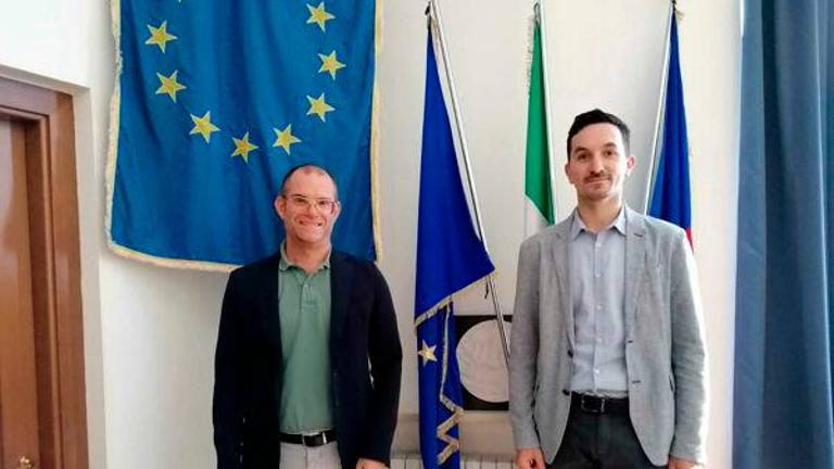 L’assessore Jacopo Agostini e il sindaco Matteo Gozzoli