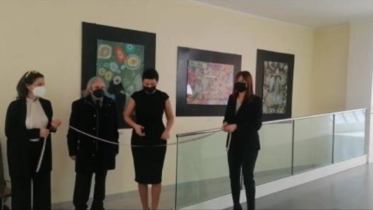 Rimini, l'artista Denise Camporesi dona tre quadri all'ospedale