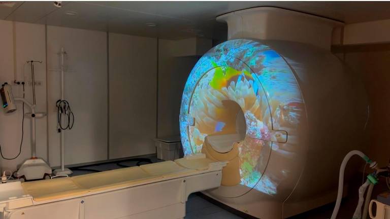 La risonanza collegata a un videoproiettore hd